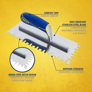Euro Notch Comfort Grip Trowel