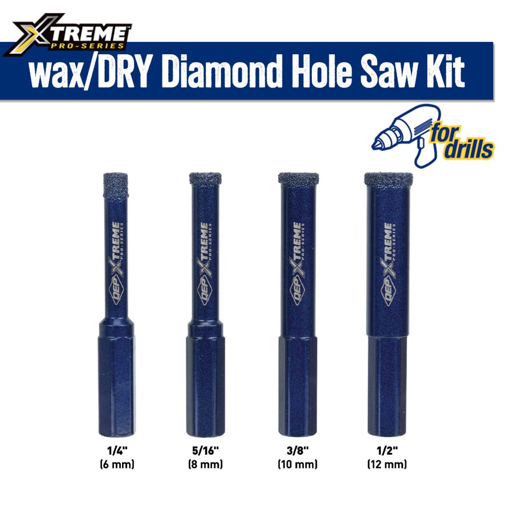 wax/DRY Xtreme Diamond Hole Saw Kit