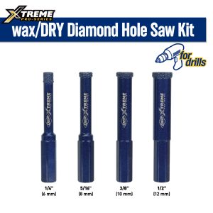 wax/DRY Xtreme Diamond Hole Saw Kit