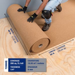 Natural Cork Underlayment Roll 6 mm