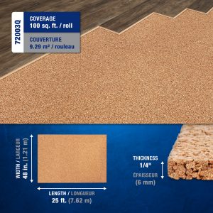 Natural Cork Underlayment Roll 6 mm