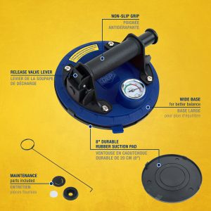 8" Pump Suction Cup with Gauge