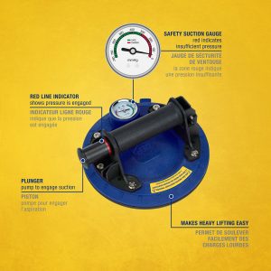 8" Pump Suction Cup with Gauge